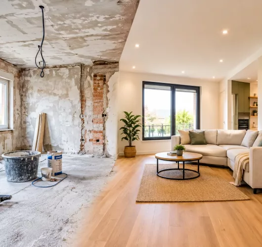 Avant-après _ rénovation intérieure moderne