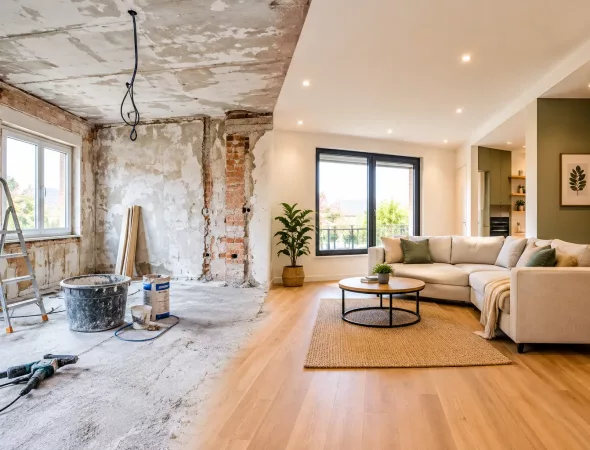 Avant-après _ rénovation intérieure moderne