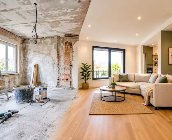 Avant-après _ rénovation intérieure moderne